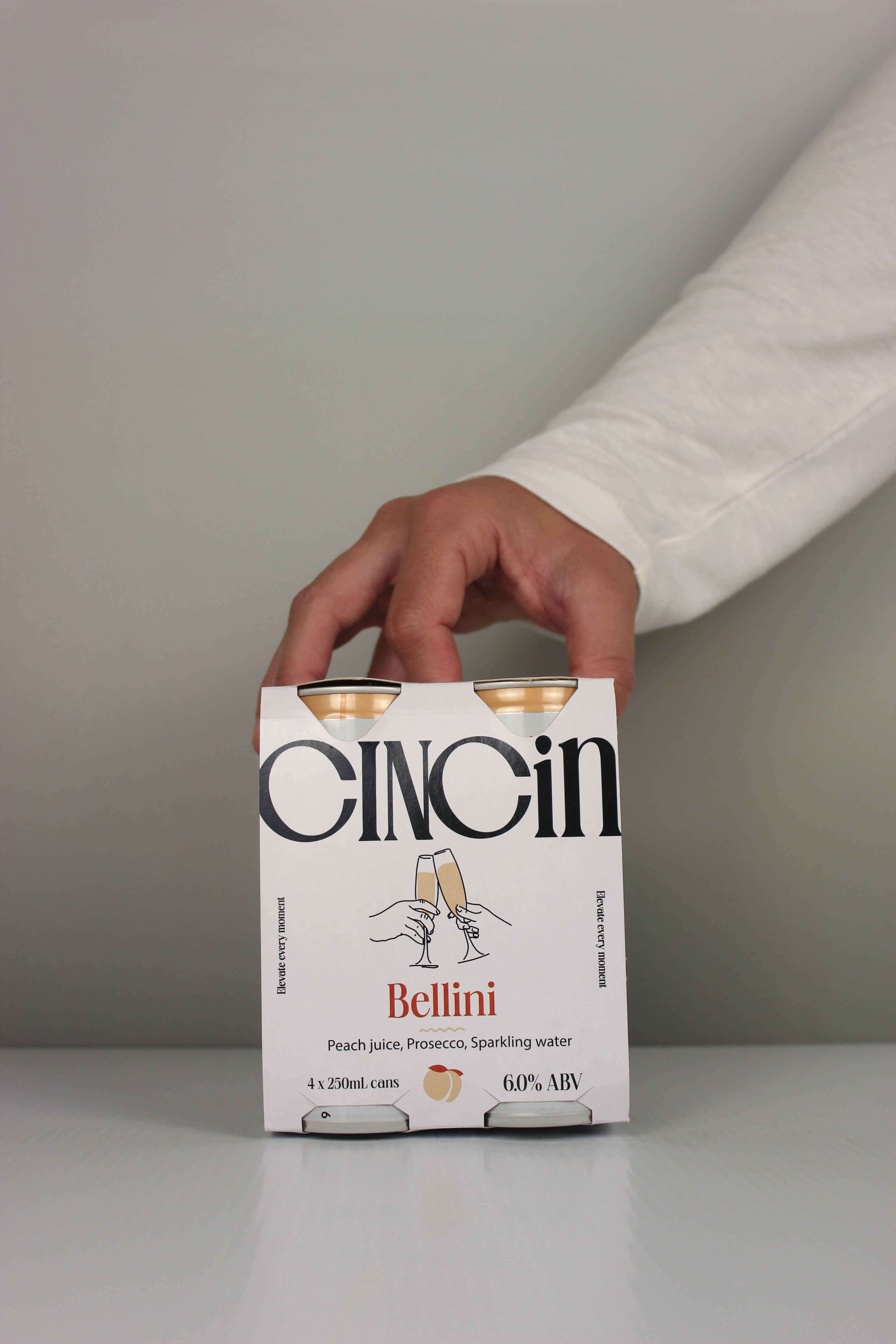 CINCiN Bellini — Peach & Prosecco Spritz Cocktail