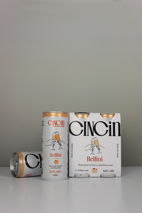 CINCiN Bellini — Peach & Prosecco Spritz Cocktail